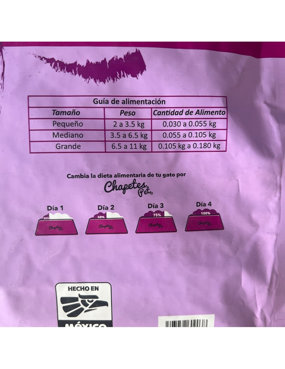 Chapetes de carne para gato etapa adulto contenido individual piezas
